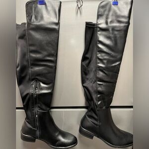 Classic Black Knee High Riding Boots